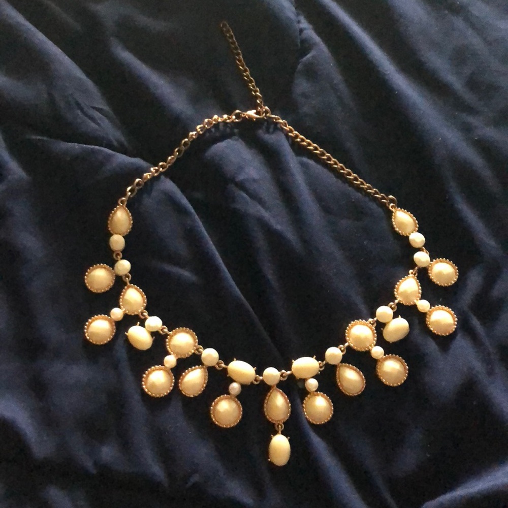 Cream statement necklace